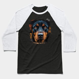 Rottweiler Face Rottweiler Dog Lover Baseball T-Shirt